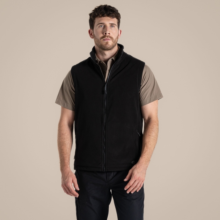 Expert Mens Corey Fleece Vest - Black | Craghoppers