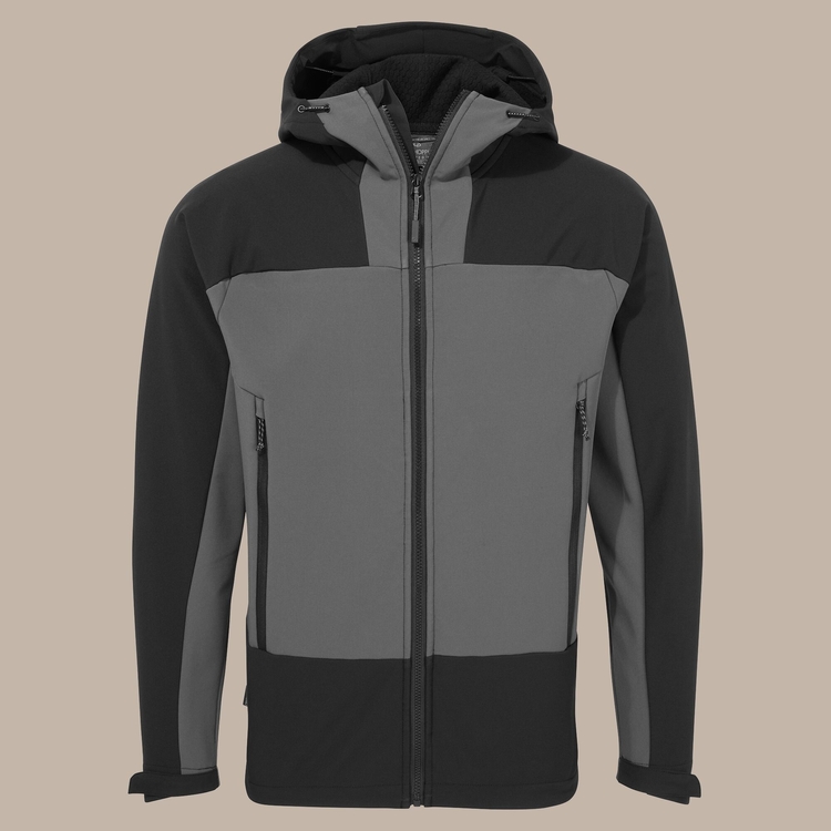 Expert Active Softshelljacke mit Kapuze Carbon Grey Black