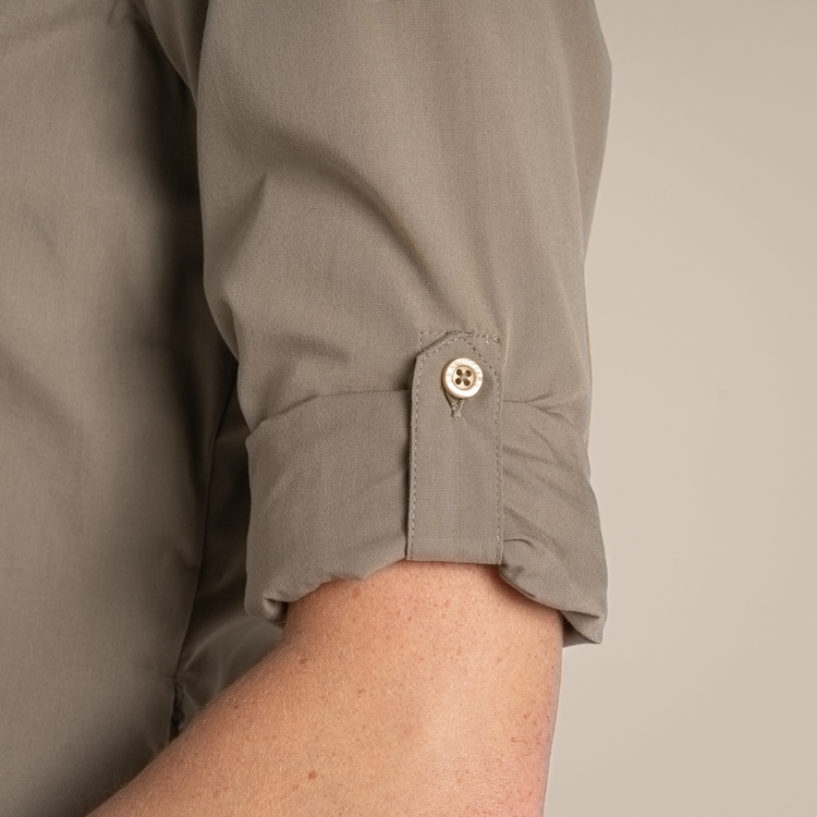 (クラグホッパーズ) Craghoppers レディース Expert Kiwi 長袖シャツ トップス RW8133 (ブラック) Expert Womens Kiwi Long Sleeved Shirt - Dark Cedar Green