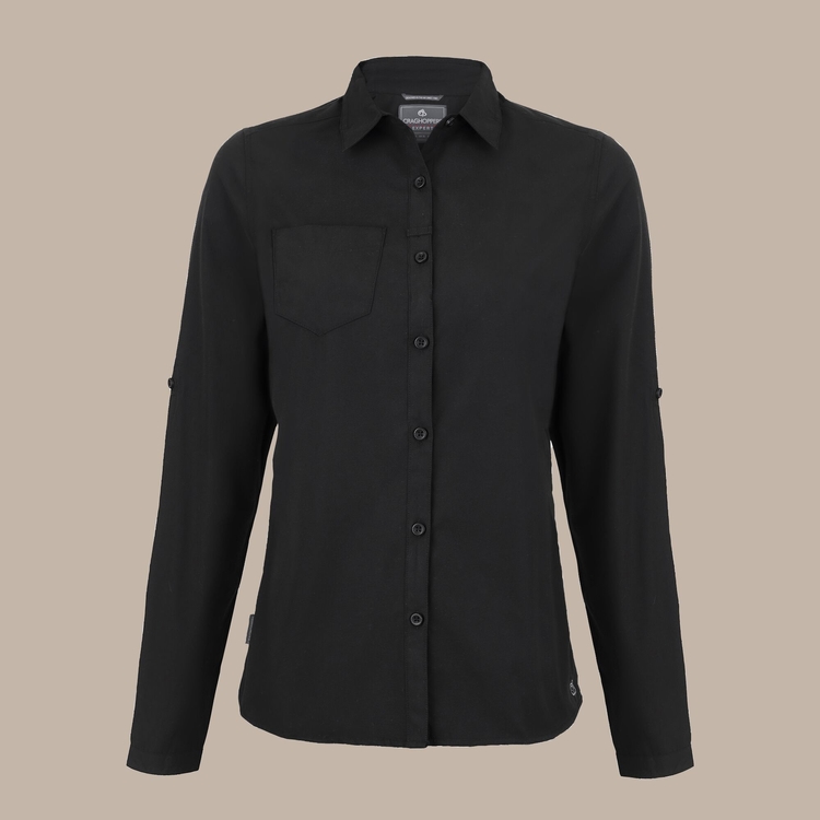 (クラグホッパーズ) Craghoppers レディース Expert Kiwi 長袖 アウトドアシャツ トップス PC4534 (シーダーグリーン) Expert Womens Kiwi Long Sleeved Shirt - Black | Craghoppers UK