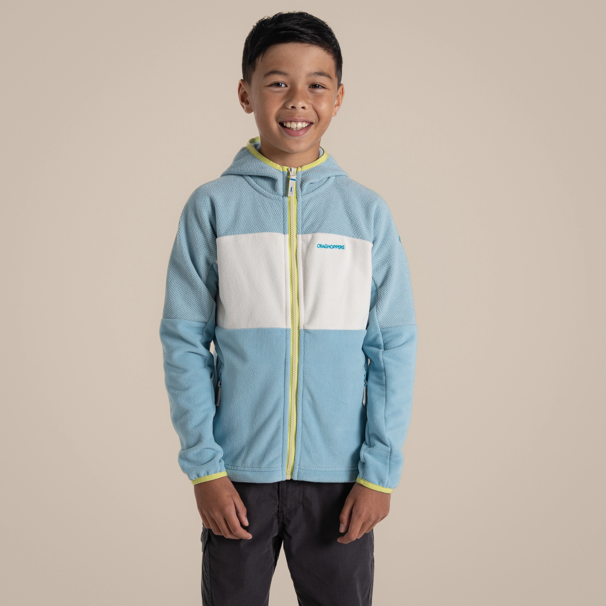 craghoppers Kid's Bindloe Hooded Fleece Jacket | Sky Blue