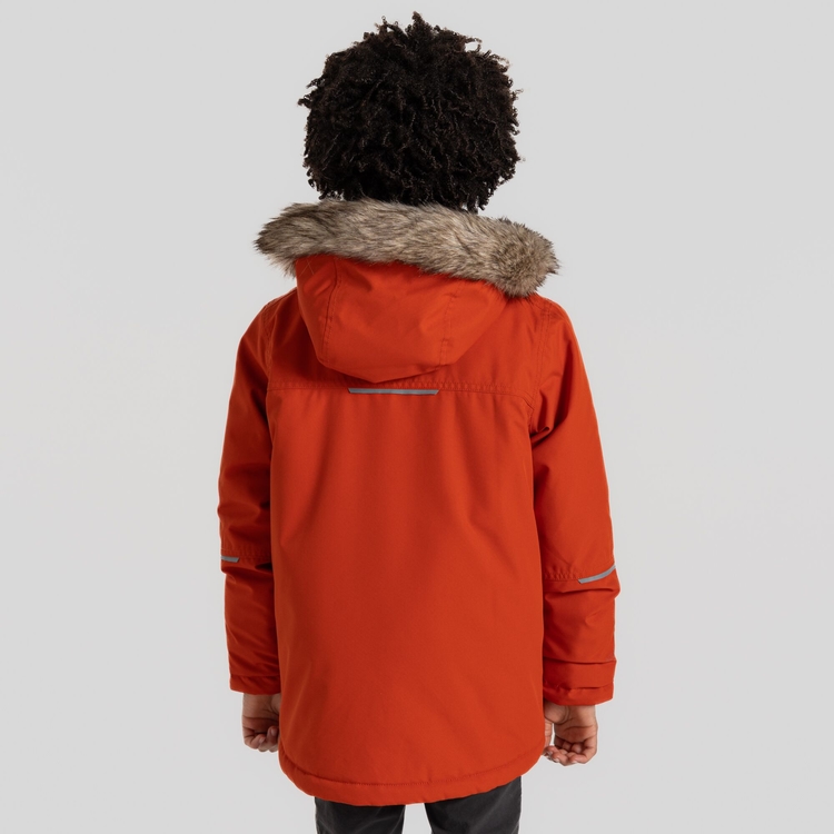 Kid s Sundon Waterproof Jacket Carnelian Orange Craghoppers UK