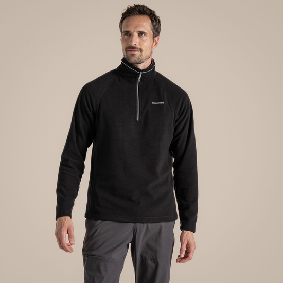 Men's Corey VI Half Zip Fleece Black Craghoppers UK