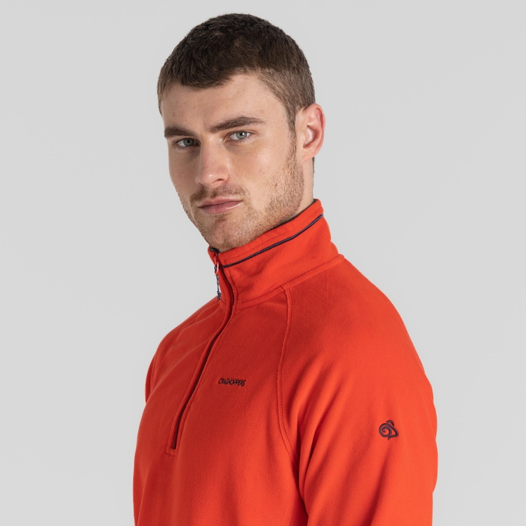 Men s Corey VI Half Zip Fleece Macaw Red