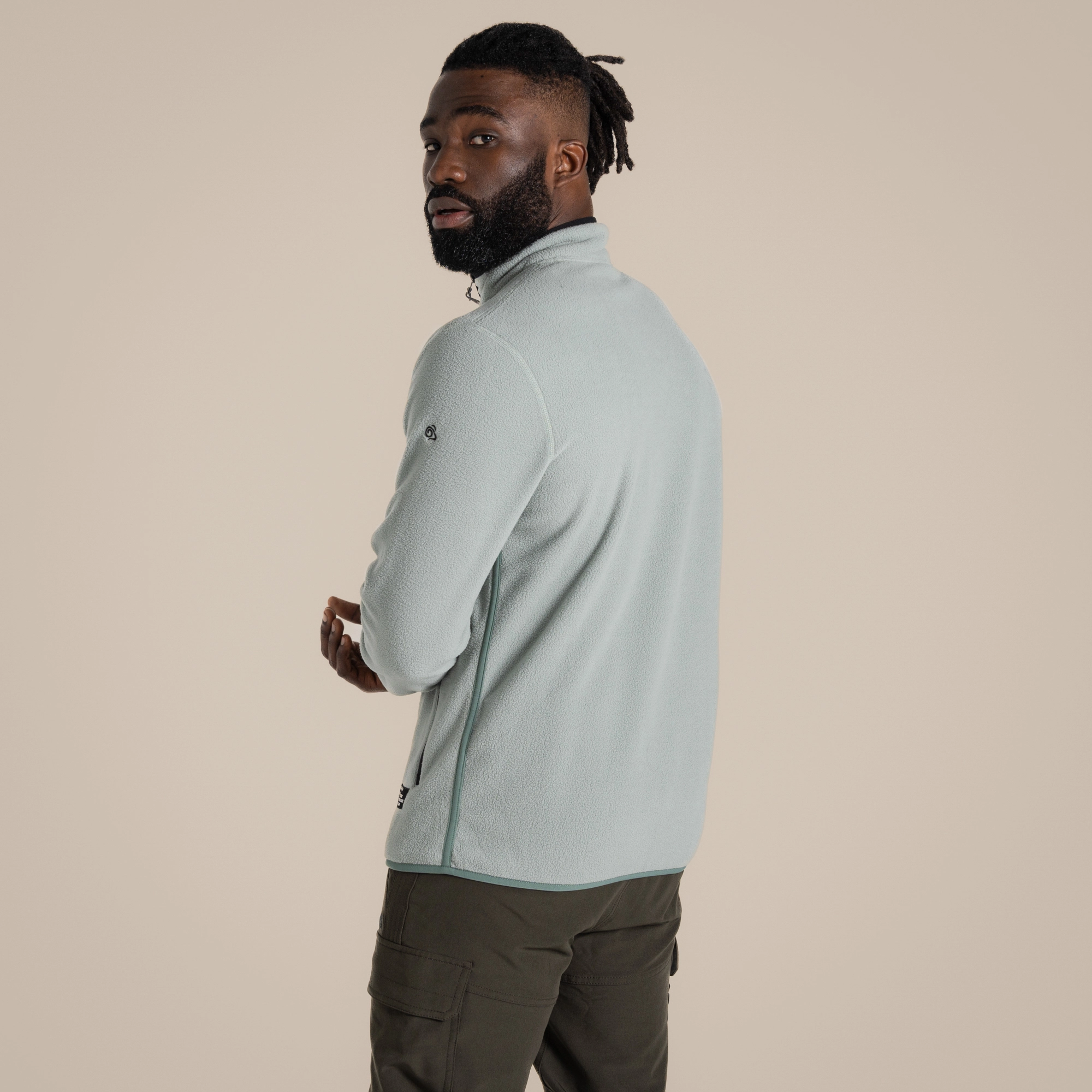 craghoppers Men's CO2 Renu Full Zip Fleece | Lichen Green