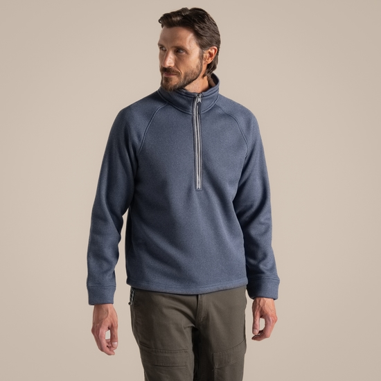 Men's Belton Half Zip Fleece Blue Navy