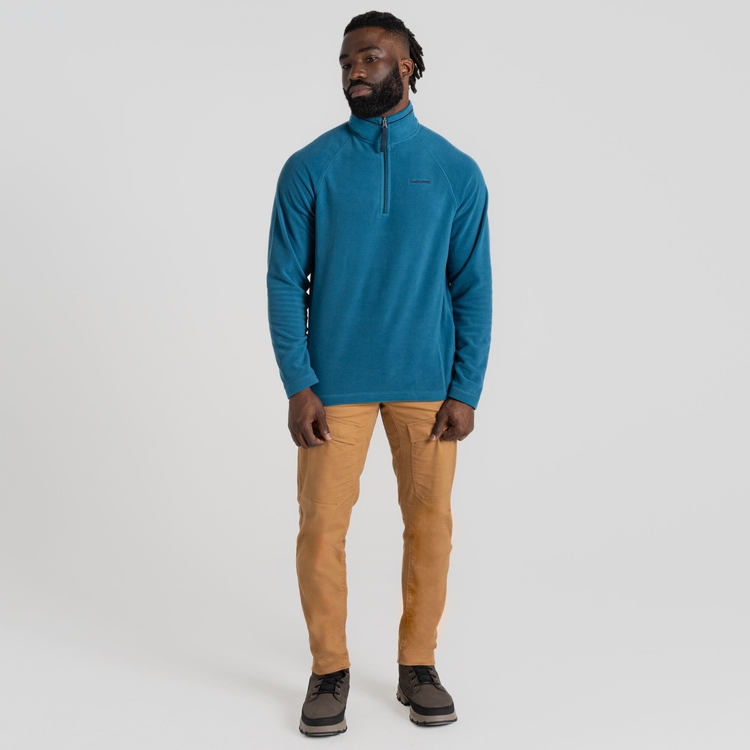 Men's National Trust Corey II Half Zip Fleece - Brisk Blue