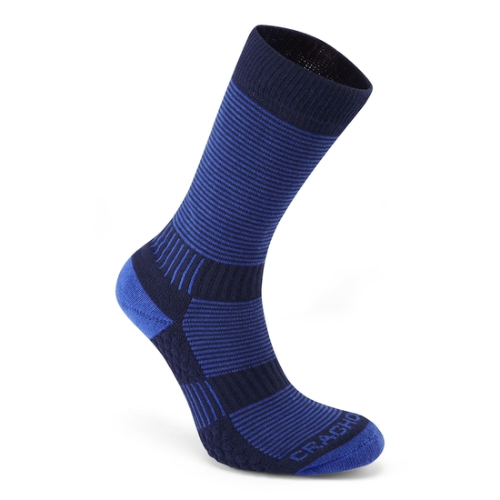 Men's Heat Regulating Travel Sock - Bright Blue / Dark Navy ...
