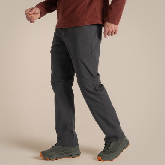 Men's Kiwi Zip Off Trousers - Black Pepper | DE