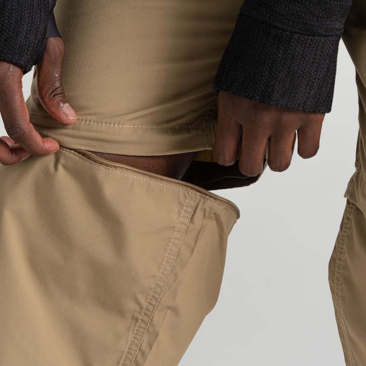 ROHAN MENS M beige Double convertible essential trousers hiking walking zip  off £26.50 - PicClick UK