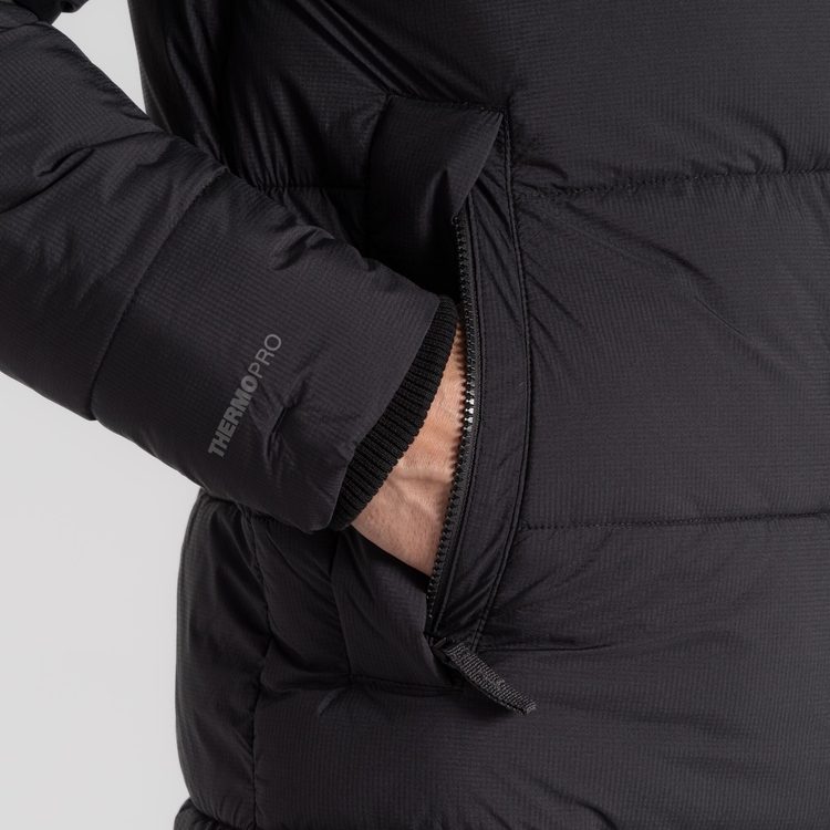 Men's Cormac Hooded Insulating Jacket - Black | Craghoppers UK