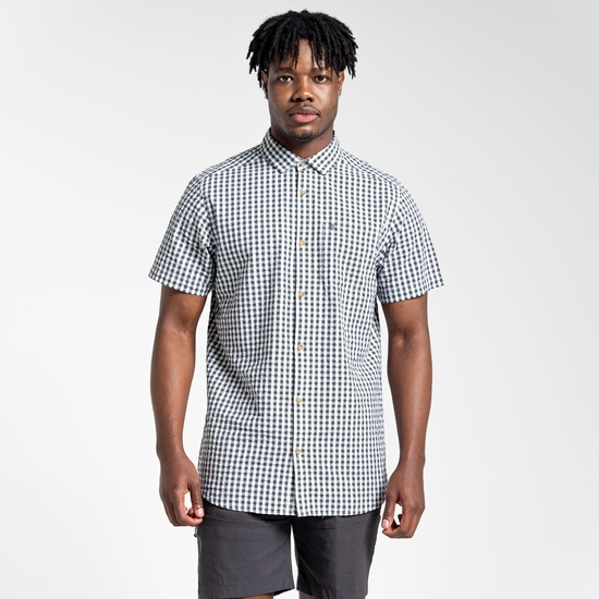 Men's Centro Short Sleeved Shirt - Spruce Green Check | Craghoppers UK