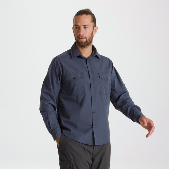 Men's Kiwi Long Sleeved Shirt - Ombre Blue