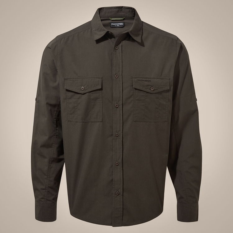 Men's Kiwi Long Sleeved Shirt - Woodland Green | Craghoppers ROW