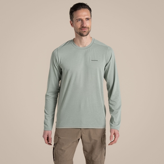 Men's Nosilife Abel Long Sleeved T-Shirt - Lichen Green