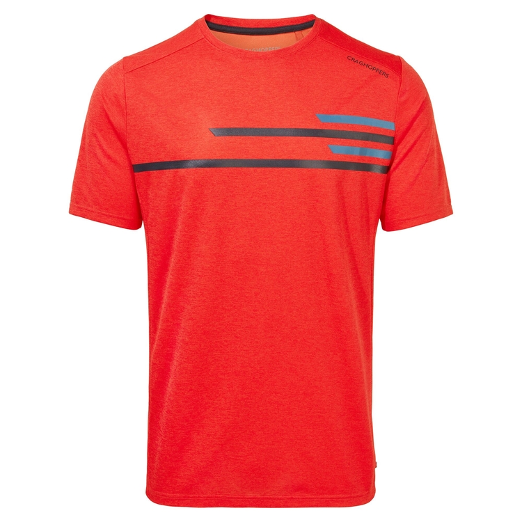 Men s NosiLife Pro Active Short Sleeved T Shirt Lava Red Craghoppers UK