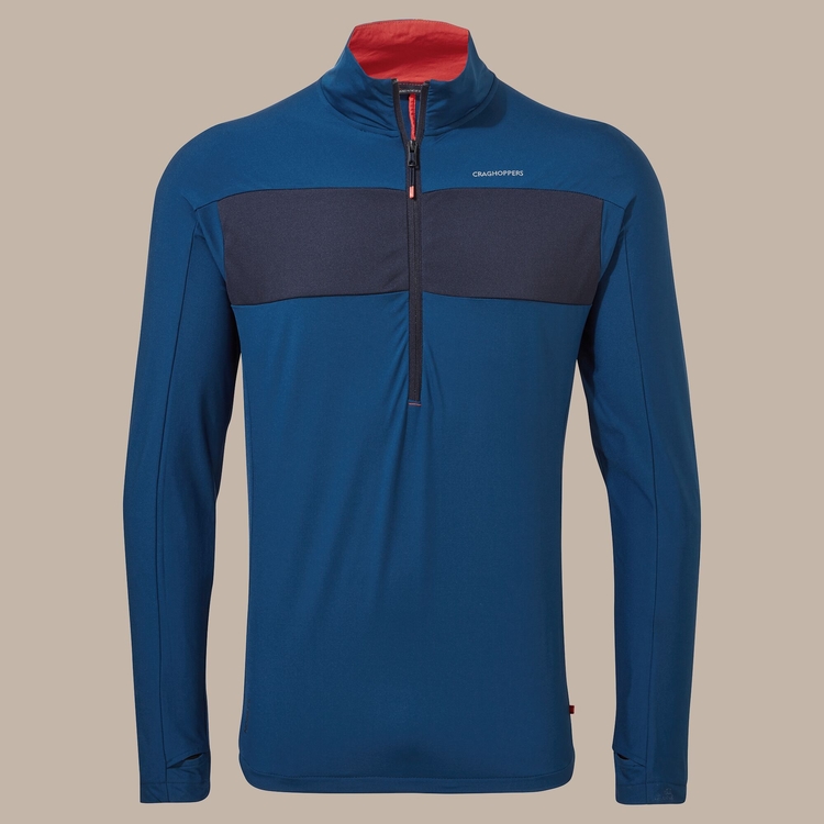 うのにもお得な情報満載！ Valens NosiLife Men's Half Blue Poseidon - Top Zip 長袖Tシャツ