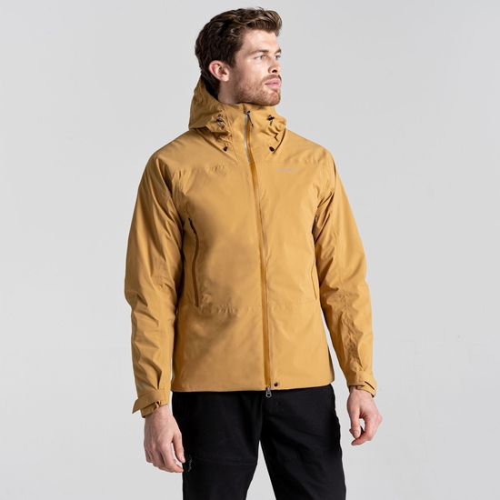 Men's Gryffin Stretch Waterproof Jacket - Gingko Yellow | Craghoppers UK