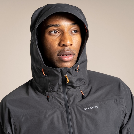 Men's Creevey Waterproof Jacket Black Pepper