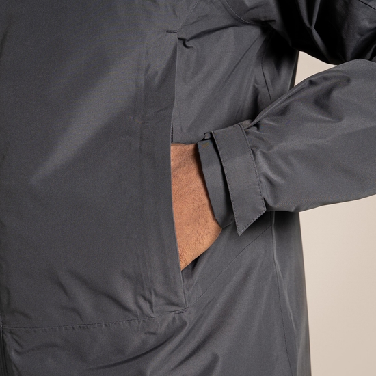 Men's Creevey Waterproof Jacket Black Pepper