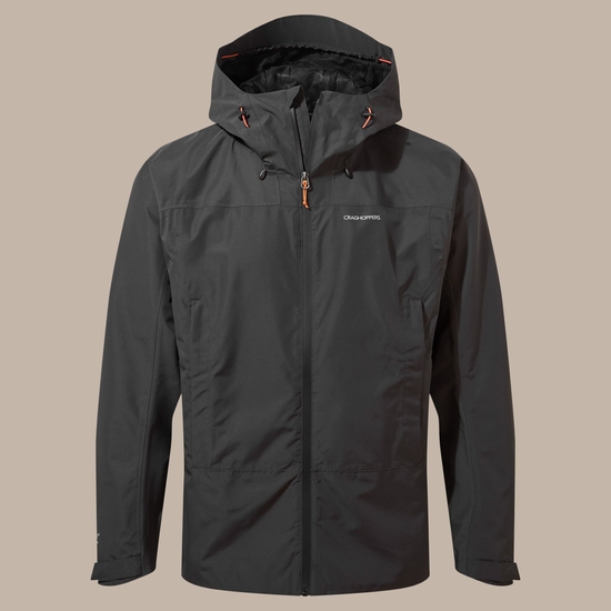 Men's Creevey Waterproof Jacket Black Pepper