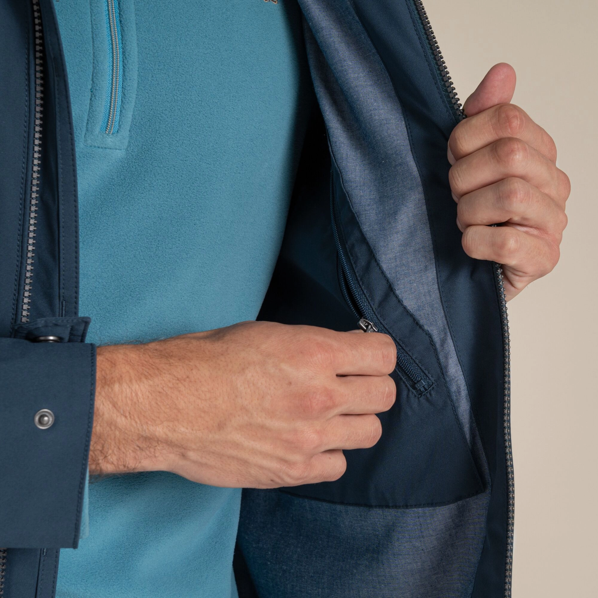 craghoppers Men's National Trust Fairbrook Waterproof Jacket | Blue Stone