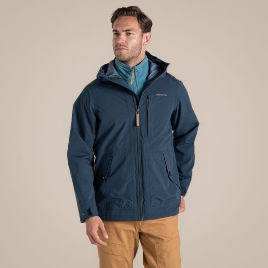 Men's National Trust Fairbrook Waterproof Jacket Blue Stone