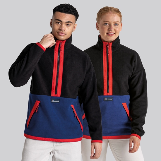 Spindle Half Zip Fleece Black Purple Sky Craghoppers ROW