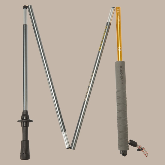 Treklite Compact Walking Poles Anodised Yellow / Anodised Grey 