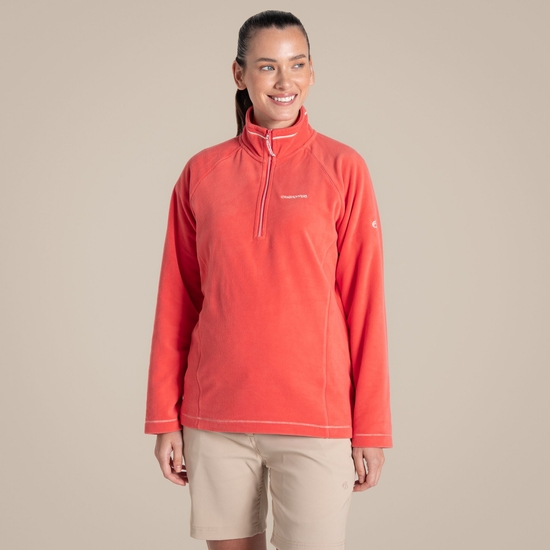 Women's Miska VI Half Zip Fleece - Deep Coral | Craghoppers UK