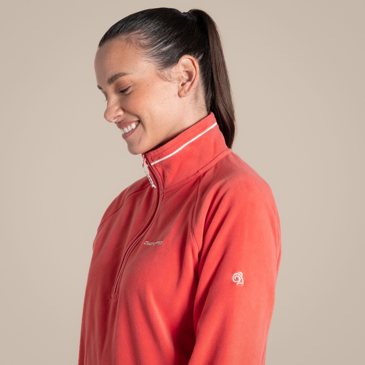 Women's Miska VI Half Zip Fleece - Deep Coral | Craghoppers UK