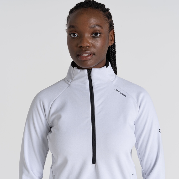 White half zip fleece clearance