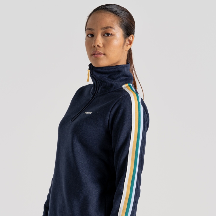 Navy blue half zip pullover women's new arrivals