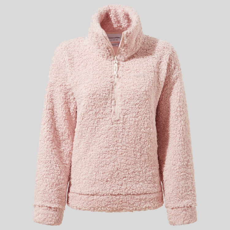Pink sherpa half zip 2025