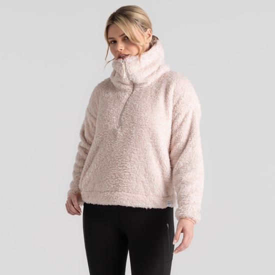 Women s Bronagh Half Zip Fleece Pink Dusk Marl Craghoppers UK