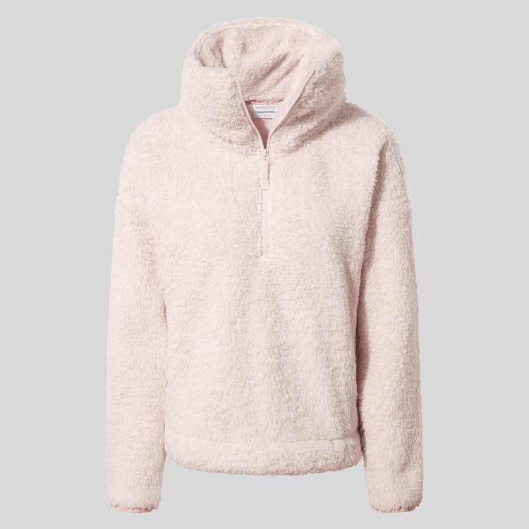 Women s Bronagh Half Zip Fleece Pink Dusk Marl Craghoppers UK