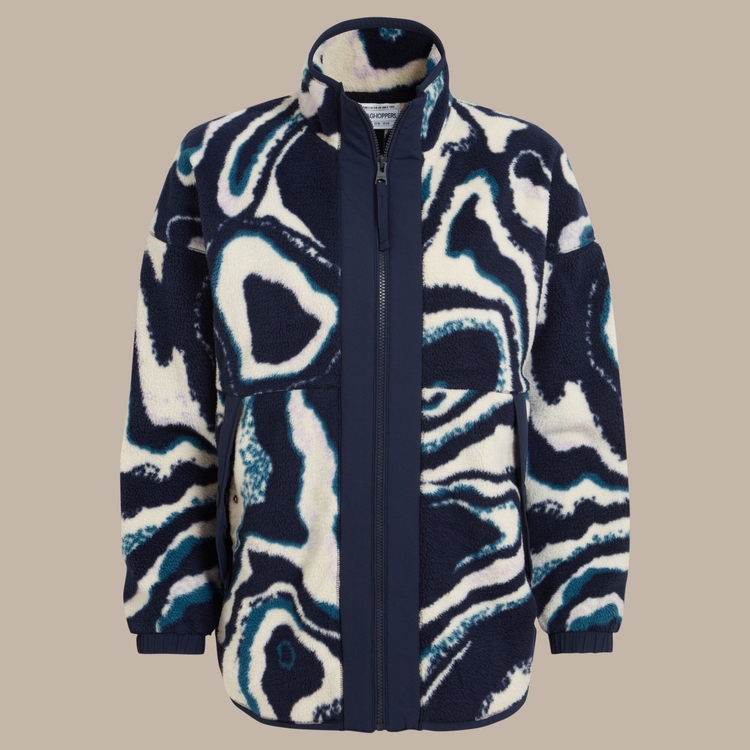 ハッピーベリー　1207 Women's Kidsy Full Zip Fleece - Dark Sapphire Print