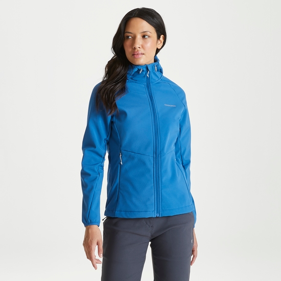 Women's Kalti Weatherproof Hooded Jacket - Yale Blue | Craghoppers UK