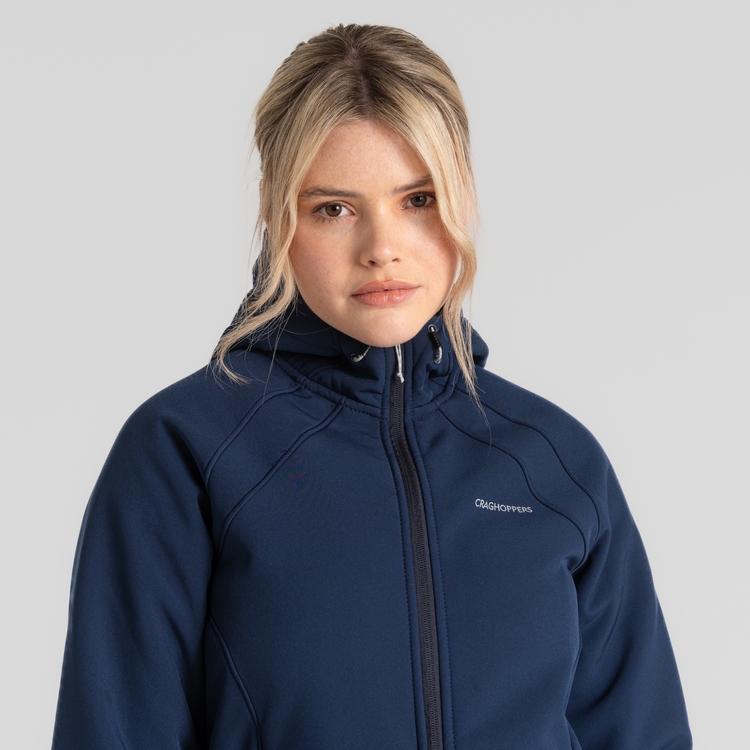 Craghoppers Women's Gwen Hooded Softshell Jacket - Blue Navy
