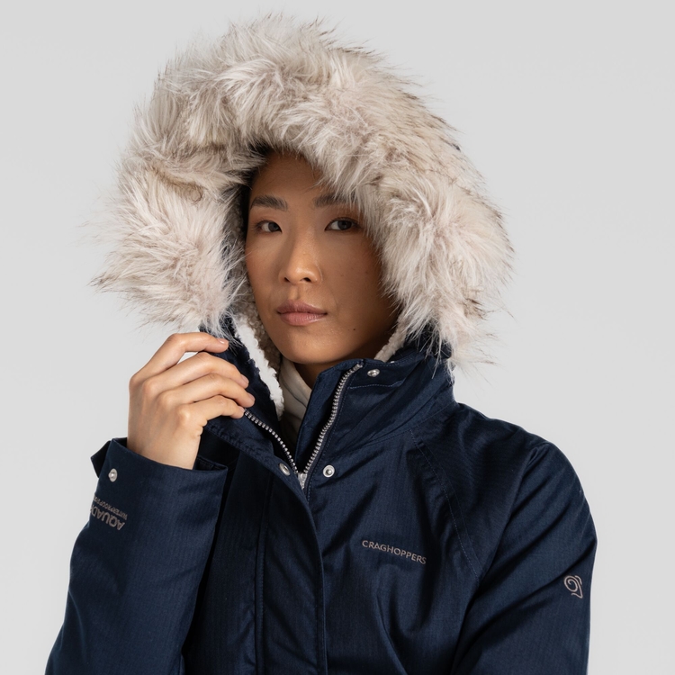 Women s Sofia Waterproof Jacket Blue Navy Marl Craghoppers UK