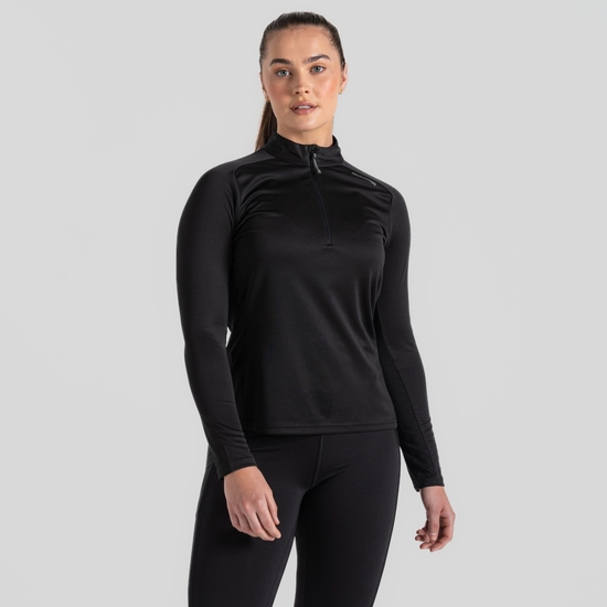 Women's Dynamic Pro Half Zip T-Shirt - Black | Craghoppers UK