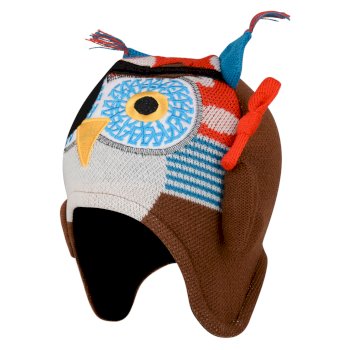 Brainstorm - Jungen Beanie-Mütze mit Tiermotiv - Gesicht Fiery Red Owl