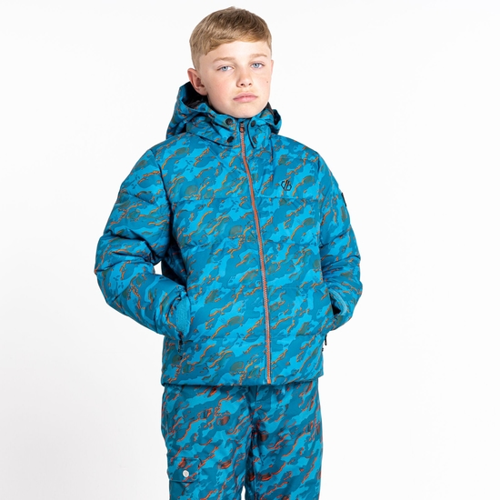 Boys' About Ski Jacket Blue Camo Print
