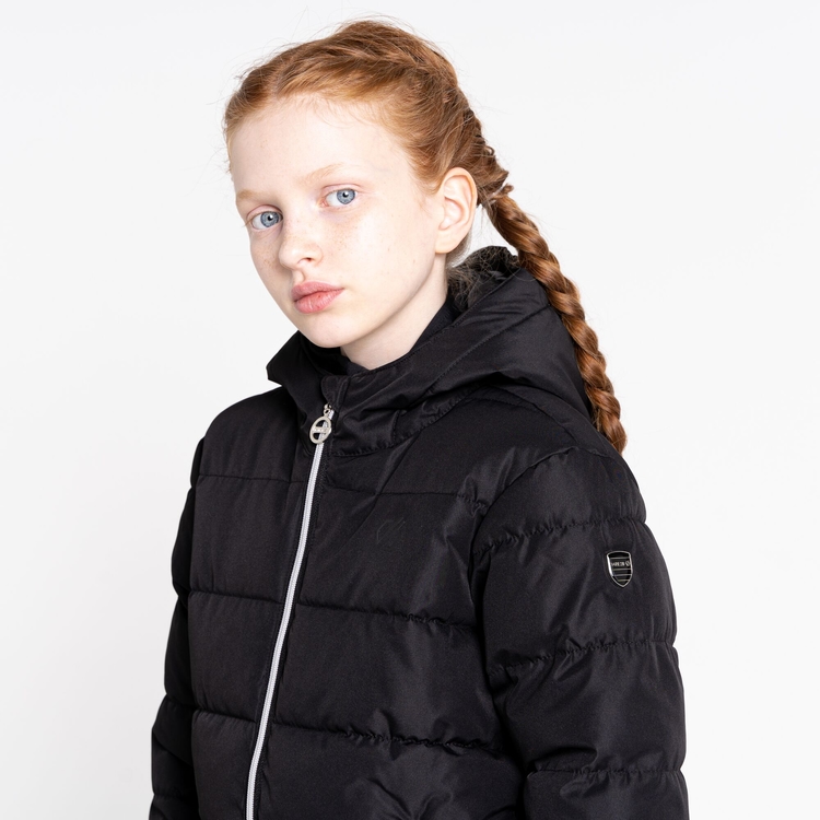 Girls waterproof jacket black top