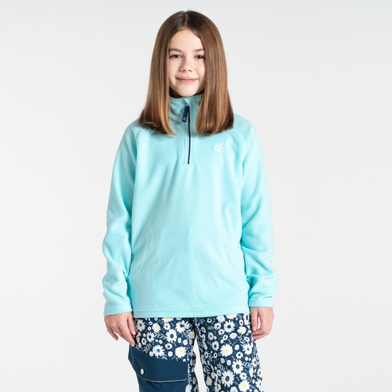 Kinder Freehand Fleece mit halblangem Reißverschluss Hellblau