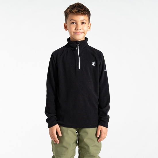 Polaire légère Junior FREEHAND avec ouverture 1/2 zip Noir