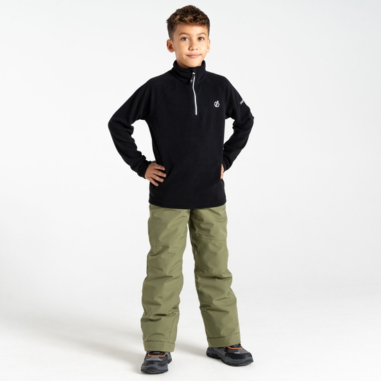 Kinder Freehand Fleece mit halblangem Reißverschluss Schwarz