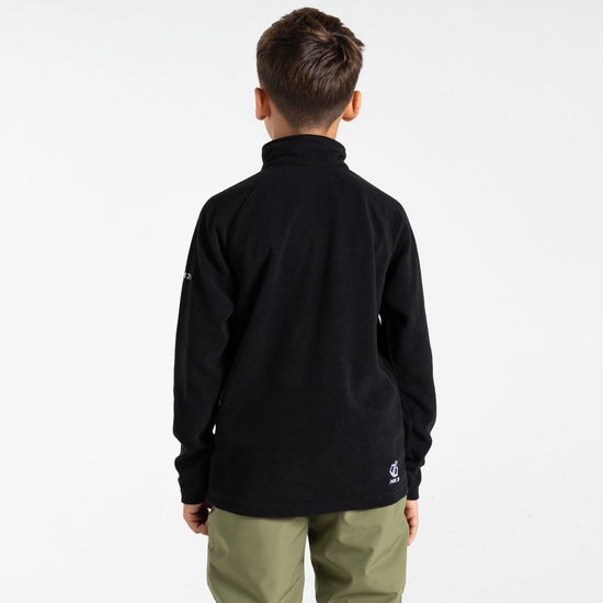 Kinder Freehand Fleece mit halblangem Reißverschluss Schwarz