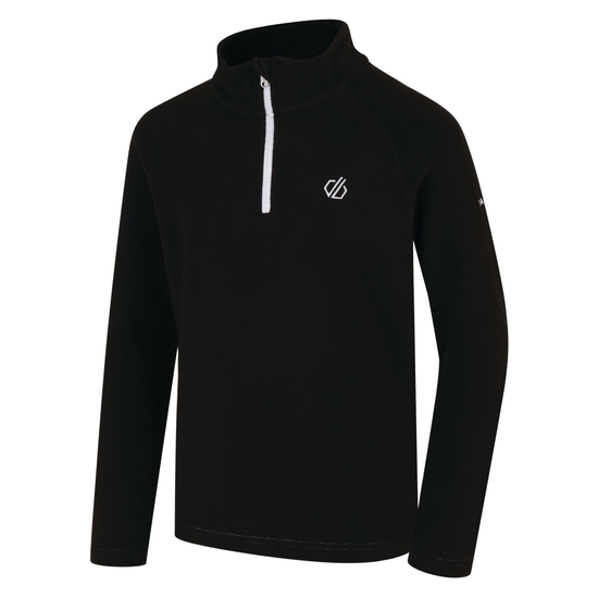 Kinder Freehand Fleece mit halblangem Reißverschluss Schwarz