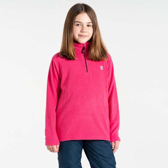 Polaire légère Junior FREEHAND avec ouverture 1/2 zip Rose